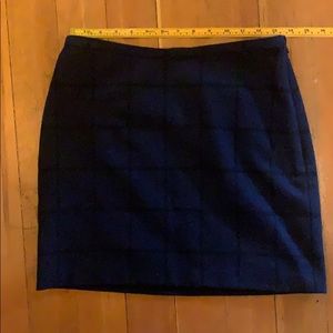 Madewell Windowpane Wool Skirt